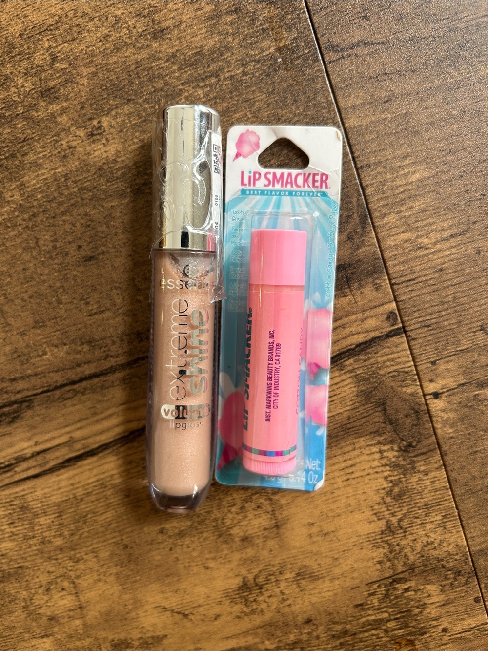 Lip Smacker Cotton Candy Lip Balm & Essence Extreme Shine Lip Gloss Duo NWT